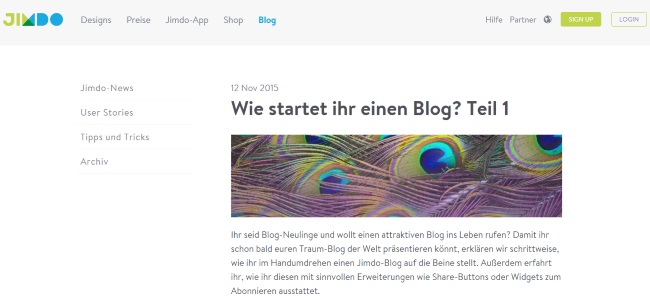 Jimdo Blog