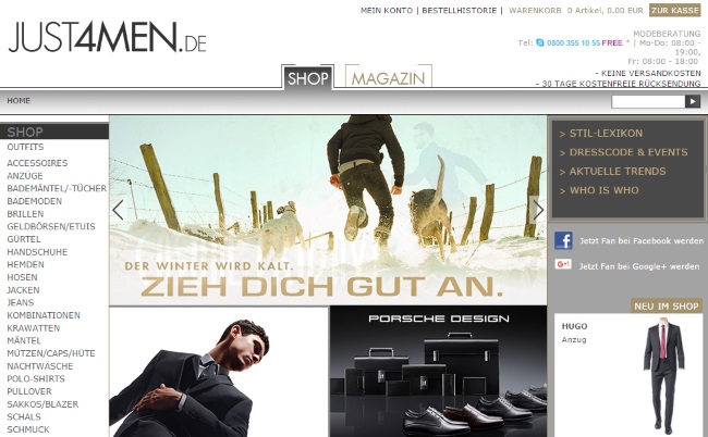 Just4Men Onlineshop