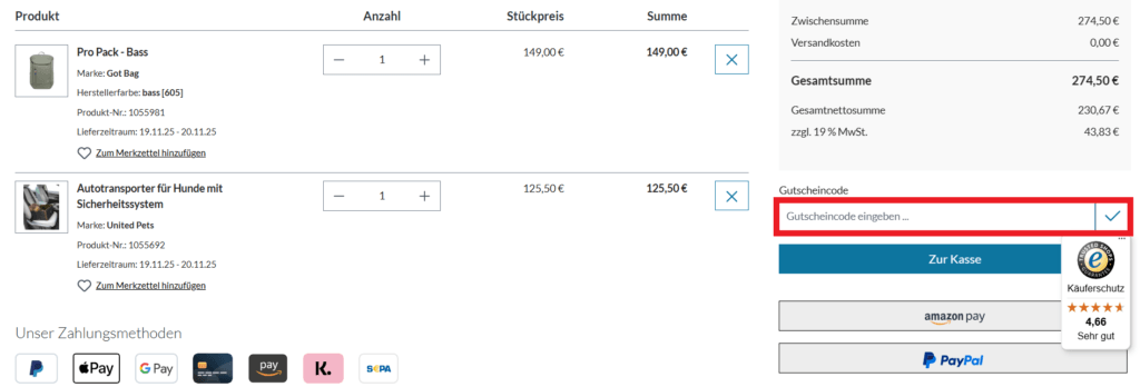 Koffer24 Gutscheincode eingeben