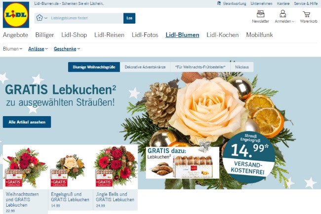 Lidl Blumen Onlineshop