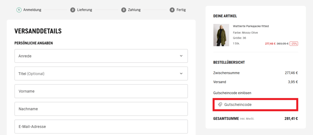 Marc O'Polo Rabattcode eingeben