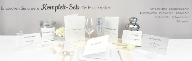 Planet-Cards Komplet-Sets für Hochzeiten