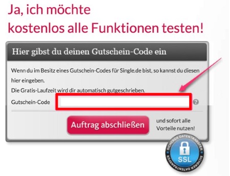 Single.de gutschein code