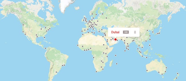 Emirates Streckennetz