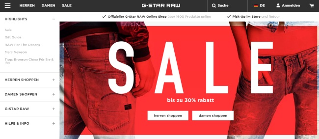 G-Star Onlineshop