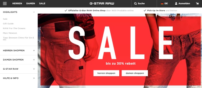 G-Star Onlineshop