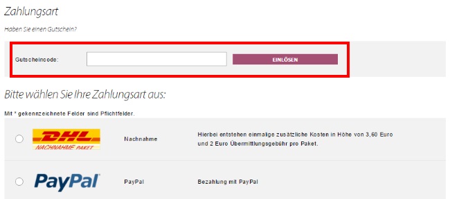 Gingar Gutschein einlösen