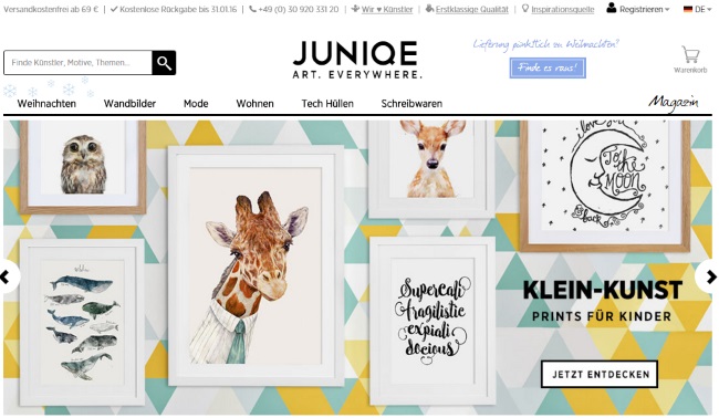 JUNIQE Onlineshop