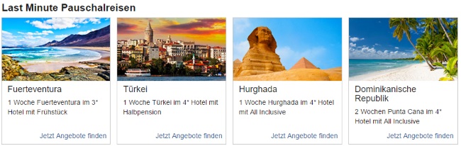 Lastminute.de Last Minute Reisen