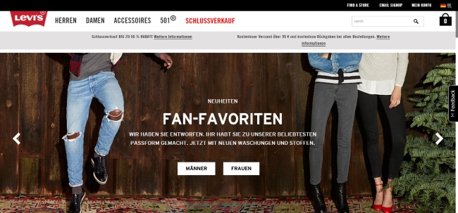 Levis Onlineshop