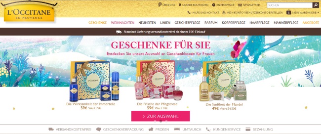 L´Occitane Onlineshop