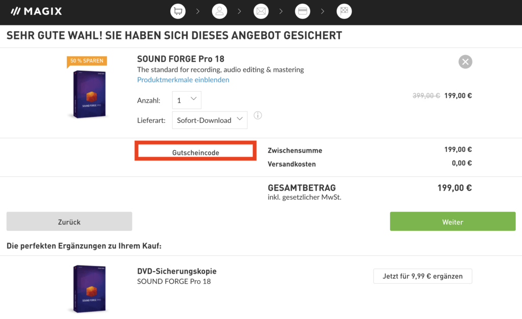 MAGIX Gutscheincode