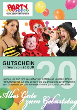 Party-Discount Geschenkgutscheine