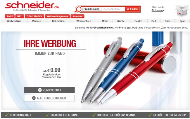 Schneider Onlineshop
