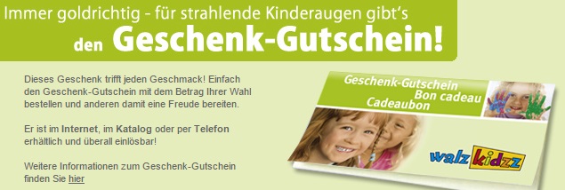 Walzkidzz Geschenkgutscheine