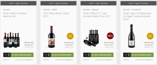 Wine in Black Aktionsangebote