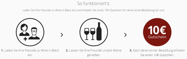 Wine in Black - so funktioniert Freundschaftswerbung