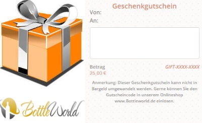 BottleWorld Geschenkgutschein