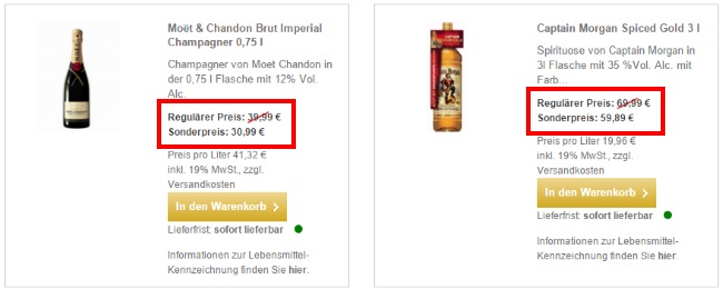 BottleWorld Sonderangebote