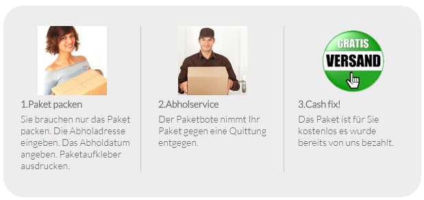 Cashfix - Paket abholen lassen