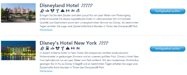 Disneyland Paris Hotel wählen
