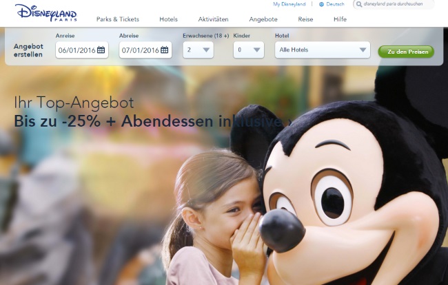 Disneyland Paris Onlineshop