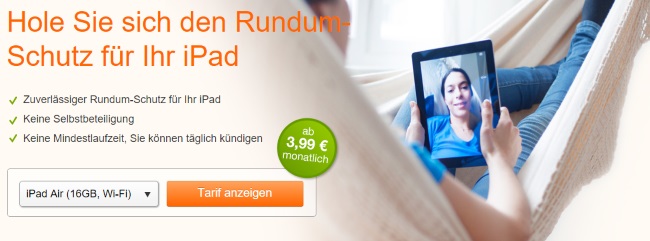Friendsurance iPad-Versicherung