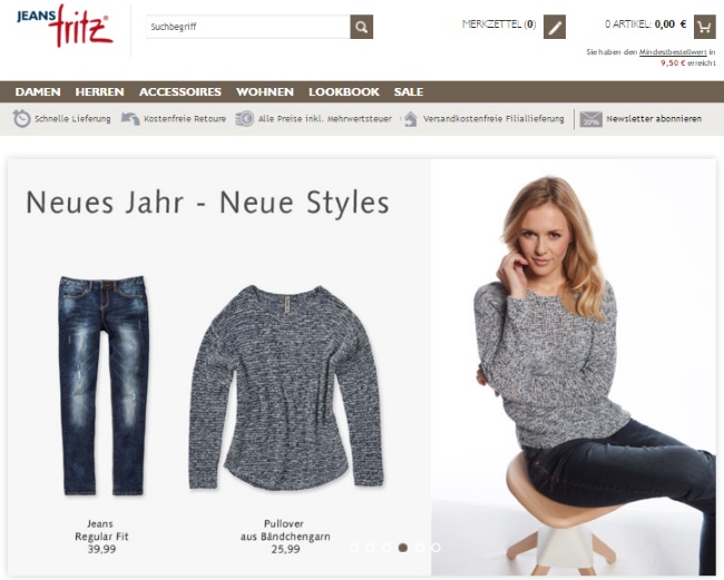 Jeans Fritz Onlineshop
