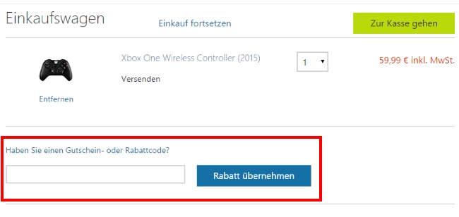 Microsoft Store Gutschein einlösen