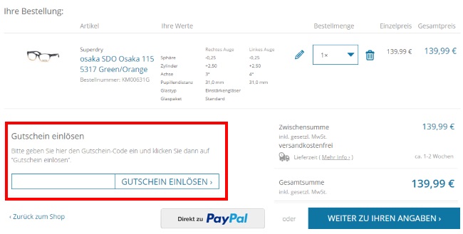 Netzoptiker Gutschein einlösen