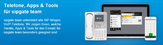 Sipgate Telefone und Apps