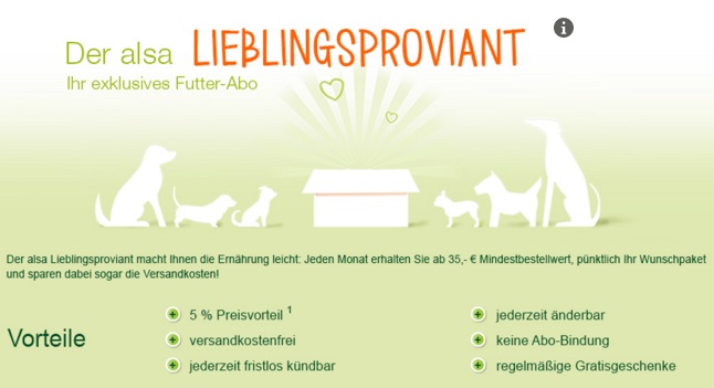 Alsa Hundewelt Futter-Abo