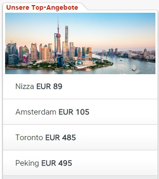 Austrian Airlines Top-Angebote