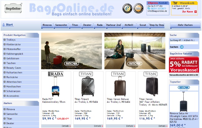 BagsOnline Onlineshop