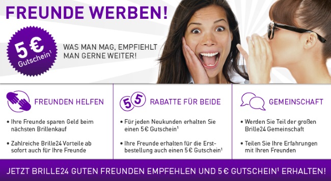Brille24 Freunde werben