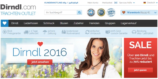 Dirndl.com Onlineshop