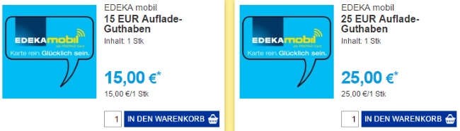 Edeka24 Prepaid Guthaben