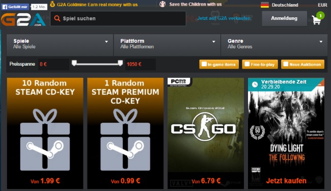 G2A Onlineshop