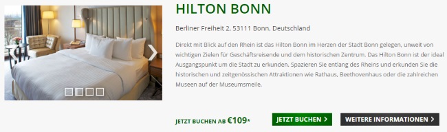 Hilton Buchung vornehmen