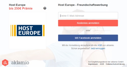 Hosteurope Freundschaftswerbung