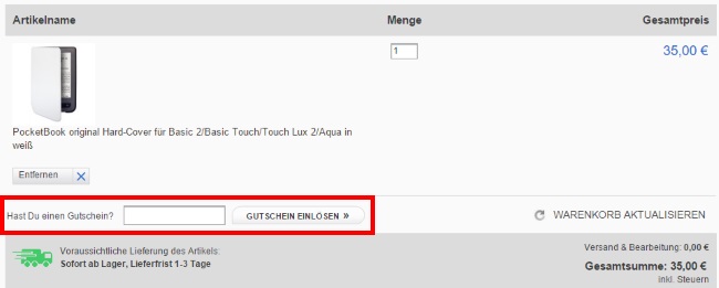 LEGALO Gutschein einlösen