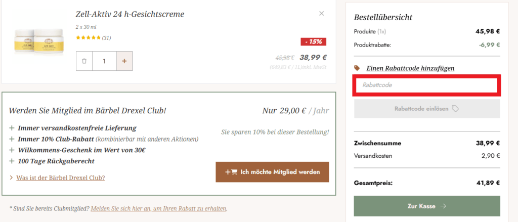Bärbel Drexel Gutschein einlösen