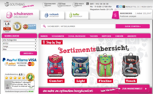 Schulranzen Onlineshop