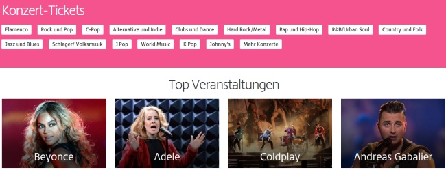 Viagogo Konzert-Tickets