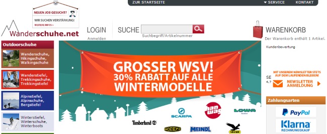 Wanderschuhe.net Onlineshop