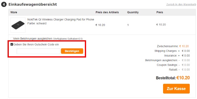 EachBuyer Gutschein einlösen