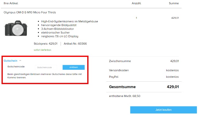 Foto Koch Gutschein einlösen