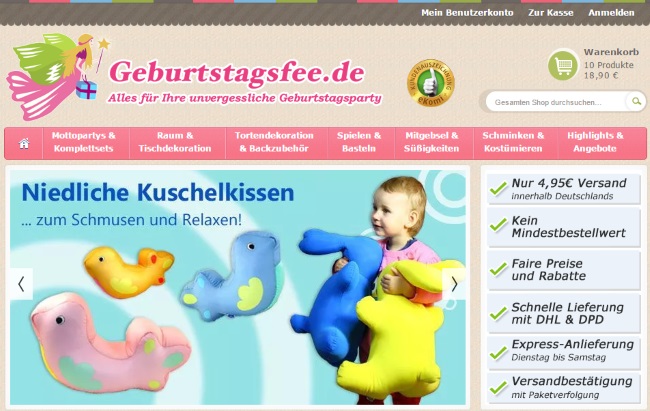 Geburtstagsfee Onlineshop