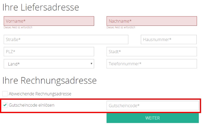 KISURA Gutschein einlösen