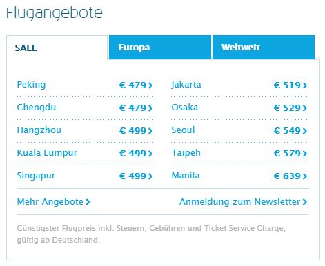 KLM Flugangebote